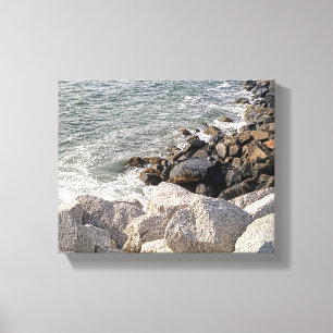 Toile Photo d'une côte océanique rocheuse