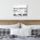 Toile Photo en noir et blanc des vagues de l'océan Atlan (Insitu(Chambre))