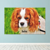 Toile Photo et texte personnalisé de chien (Insitu (Plancher de Bois))