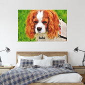 Toile Photo et texte personnalisé de chien (Insitu(Chambre))