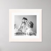 Toile Photo Famille Moderne Pastel Rose Simple Cadeau (Recto)