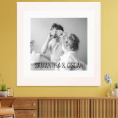 Toile Photo Famille Moderne Pastel Rose Simple Cadeau (Insitu(Salon))