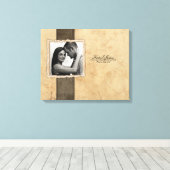 Toile Photo fiançailles Mariage rustique Vintage (Insitu (Plancher de Bois))