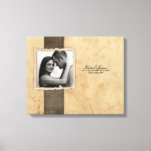 Toile Photo fiançailles Mariage rustique Vintage