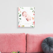 Toile photo florale blush de minuit bébé (Insitu(Salon))