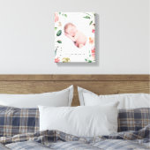 Toile photo florale blush de minuit bébé (Insitu(Chambre))