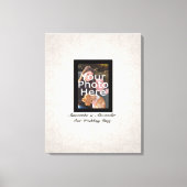 Toile Photo mariage ~ Canvas de signature invité Imprime (Recto)