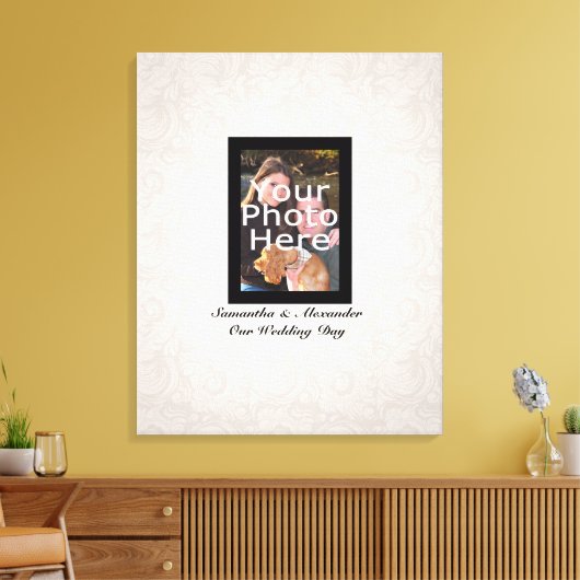 Toile Photo mariage ~ Canvas de signature invité Imprime (Insitu(Salon))