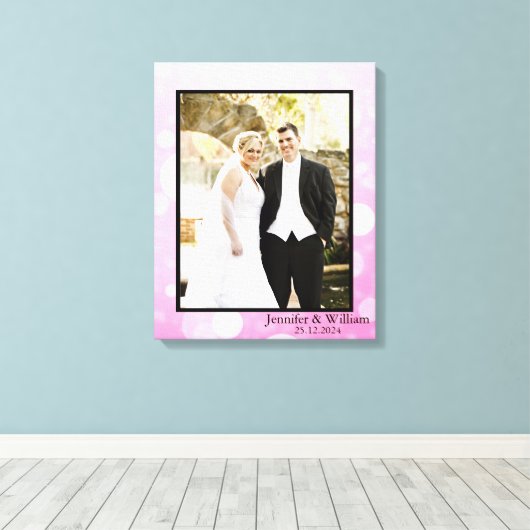 Toile photo Mariage Customisé personnalisée Imprim (Insitu (Plancher de Bois))