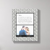 Toile Photo Mariage moderne noir et blanc Vow de mariage (Recto)