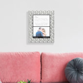 Toile Photo Mariage moderne noir et blanc Vow de mariage (Insitu(Salon))