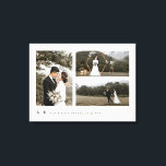 Toile Photo Mariage simple et élégant<br><div class="desc">Customisez avec vos propres photos de mariage et votre date de mariage. © Gorjo Designs. Fait pour vous via la plateforme Zazzle. // Note : les photos utilisées sont uniquement des images d'espace réservé. Vous devrez remplacer par vos propres photos avant de commander/imprimer. Si vous avez besoin d'aide, veuillez me...</div>