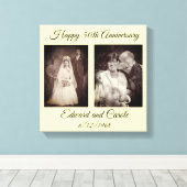 Toile Photo Mariage vintage et moderne 50e anniversaire (Insitu (Plancher de Bois))