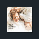 Toile Photo moderne et ce qui compte le plus Citation po<br><div class="desc">Voici le produit "Modern Photo & What Matters Most Positive Quote", disponible exclusivement sur Zazzle ! Ce produit unique et inspirant combine la puissance de la photographie moderne avec une citation positive qui nous rappelle ce qui compte vraiment dans la vie.Le produit "Photo moderne et ce qui compte le plus...</div>