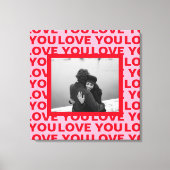 Toile Photo moderne | Red & Pink Love You Valentines Cad (Recto)