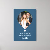 Toile Photo Monogramme Coeur romantique Coodinate Modern (Recto)