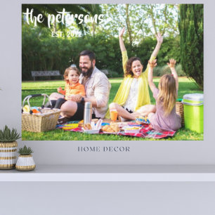 Toile Photo personnalisée de pique-nique familial