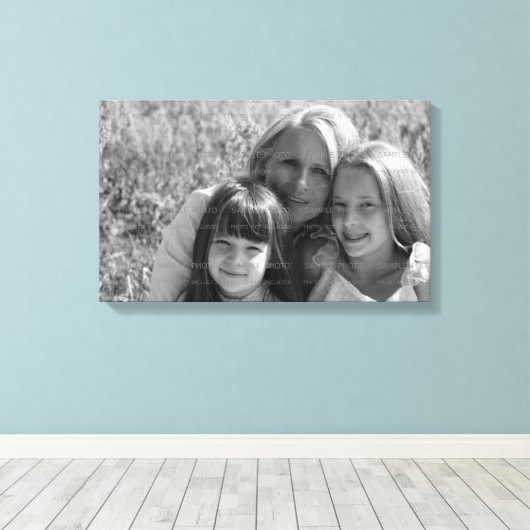 Toile photo personnalisée enrobée | Fête des mères (Insitu (Plancher de Bois))