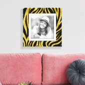 Toile Photo personnalisée Gold Zebra (Insitu(Salon))