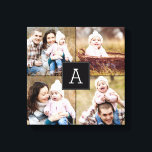 Toile photo personnalisée Monogramme carré<br><div class="desc">Téléchargez votre photo pour créer un cadeau unique pour vous-même ou pour quelqu'un d'autre! Consultez nos collections complètes à l'adresse berryberrysweet.com. Des couleurs personnalisées sont également disponibles sur demande. Design © berryberrysweet.com</div>