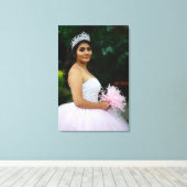Toile Photo personnalisée Quinceañera (Insitu (Plancher de Bois))