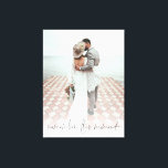 Toile Photo personnalisée Se souvenir de ce Mariage de m<br><div class="desc">Photo Personnalisée Rappelez-Vous Ce Moment Mariage. Remplacez simplement l'exemple de photo par votre préféré d'orientation portrait et de haute résolution. Romantique dicton Se souvenir de ce moment est dans un élégant script fixe en bas. Vous pouvez modifier la couleur de ce texte si nécessaire pour mieux convenir à votre photo...</div>