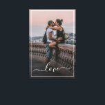 Toile Photo personnalisée Texte de la citation simple d'<br><div class="desc">Mignonne romantique Love texte écrit dans une élégante police de typographie élégante. Avec l'option de personnaliser ou de customiser avec la photo de votre choix. Gardien unique,  anniversaire,  anniversaire,  cadeau de la Saint-Valentin,  ou rembourrage de Noël. Facile à personnaliser avec une photo de votre choix.</div>