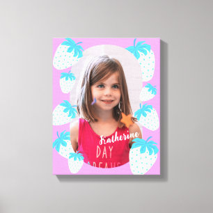 Toile Photo rose fraise