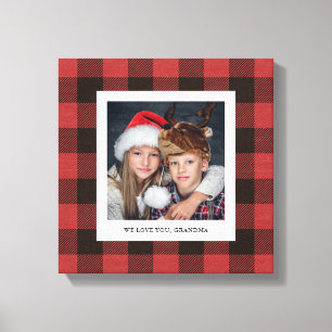 Toile Photo rouge du plaid de Buffalo pour la