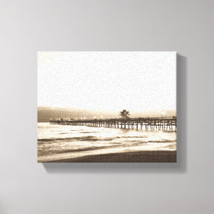 Toile Photo San Clemente pier Californie vintage