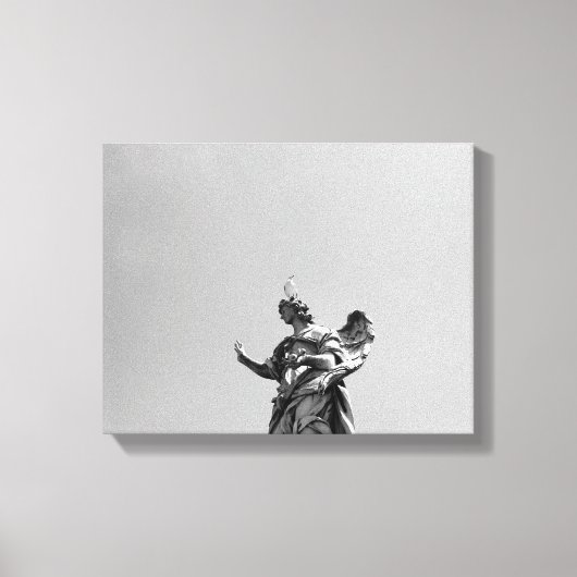 Toile Photo simple et moderne de mouette sur la statue (Recto)