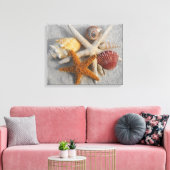 Toile photo Tropical Seashell/Starfish Sand blanc (Insitu(Salon))