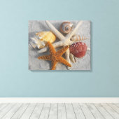 Toile photo Tropical Seashell/Starfish Sand blanc (Insitu (Plancher de Bois))
