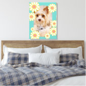 Toile Photo Turquoise simple Daisy (Insitu(Chambre))