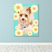 Toile Photo Turquoise simple Daisy (Insitu (Plancher de Bois))
