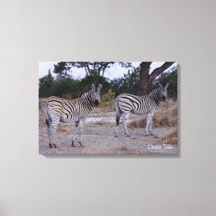 Toile Photo Zebra Double Take