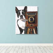 Toile Photographe Boston Terrier (Insitu (Plancher de Bois))