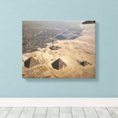 Toile photographie aérienne des pyramides d'Egypte (Insitu (Plancher de Bois))