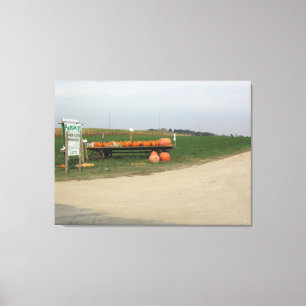 Toile Photographie d'art mural de la ferme de citrouille