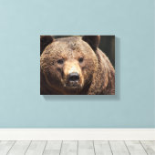 TOILE PHOTOGRAPHIE DE L'OURS GRIZZLY WRAPEE CANVAS (Insitu (Plancher de Bois))