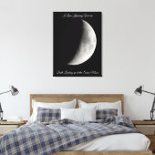 Toile Photographie de lune et citation romantique (Insitu(Chambre))