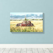 Toile Photographie de voiture antique (Insitu (Plancher de Bois))