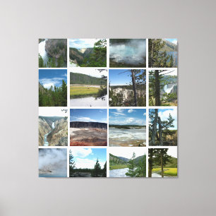 Toile Photographie du paysage du parc national Yellowsto