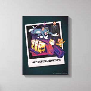 Toile Photographie d'un accident de bagages Tom & Jerry