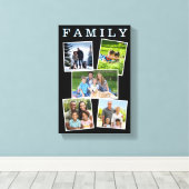 Toile Photos de famille Collage Gallery Cinq Photo Moder (Insitu (Plancher de Bois))