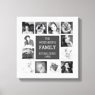 Toile Photos de famille personnalisées en collage