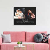 Toile Photos de Maintenant et d'Autrefois Texte Argent A (Insitu(Salon))