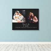 Toile Photos de Maintenant et d'Autrefois Texte Argent A (Insitu (Plancher de Bois))