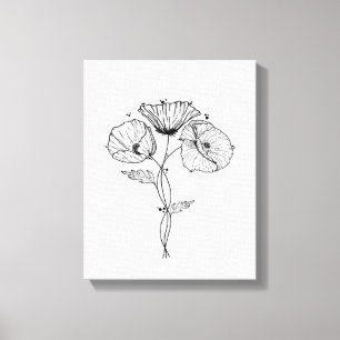 Toile Photos Dessin minimaliste de ligne d'art