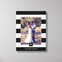 Photos Monogrammes de rayures noir et blanc modern